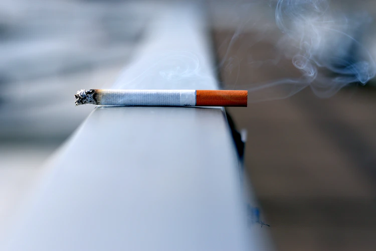 smoked cigarette