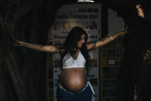 happy pregnant woman